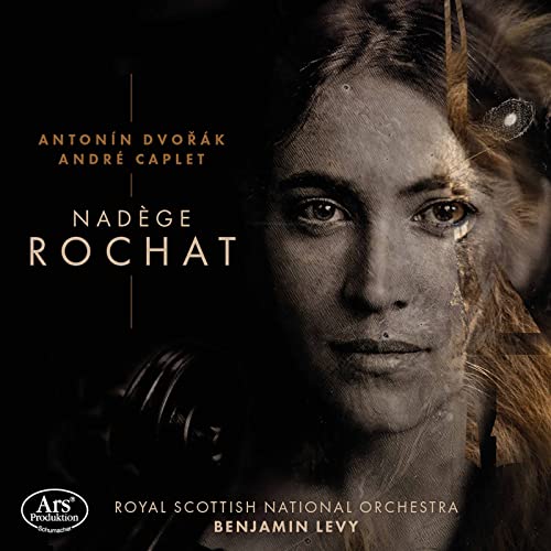 CD cover featuring a close-up portrait of cellist Nadege Rochat.