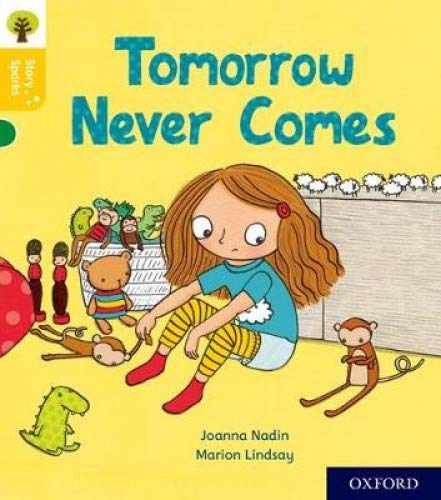 Book cover: girl with toys, titled "Tomorrow Never Comes.