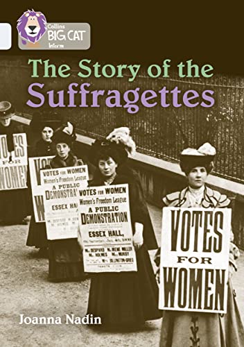 Vintage photo of suffragettes marching with “Votes for Women” signs.
