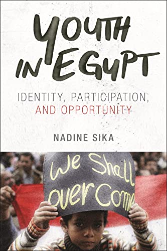Book cover with text "Youth in Egypt" and a child holding a sign.