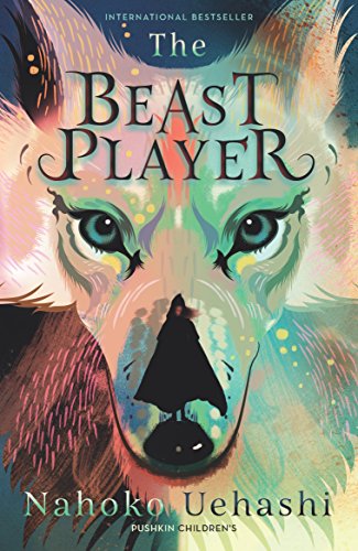 Book cover featuring a stylized, colorful wolf face with a cloaked figure standing below.