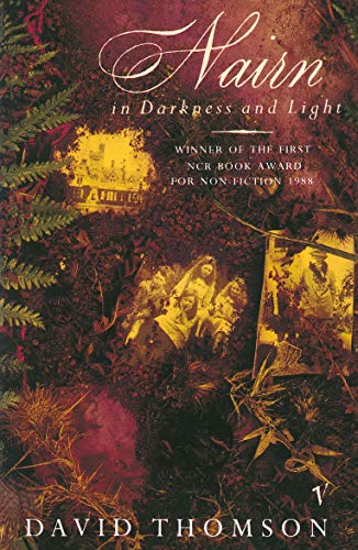 Book cover for "Nairn in Darkness and Light" by David Thomson, with imagery.