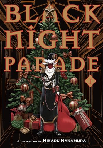 “Black Night Parade Vol. 1” cover: figure with Christmas tree and gifts.