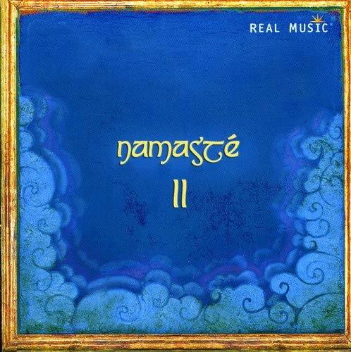 CD cover for “Namasté II” with blue swirls and gold lettering.