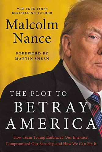 Book cover featuring Donald Trump with title "The Plot to Betray America.