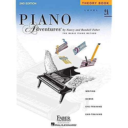Piano Adventures Theory Book 2A, 2nd Edition, with piano illustration.