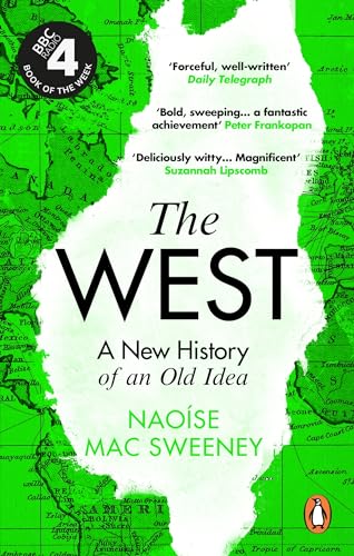 Book cover: "The West" by Naoíse Mac Sweeney, with a map background.