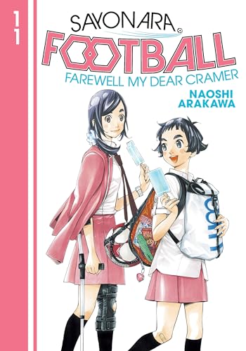 Manga cover with two young women, one with a leg brace, holding sports gear.