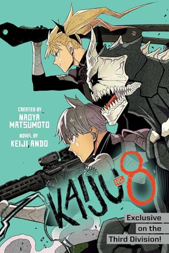 Manga cover featuring two characters and a monstrous, skeletal kaiju.