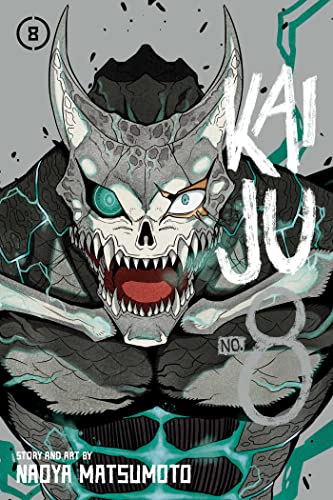 Manga cover featuring a monstrous creature with a skull-like face and glowing blue energy.