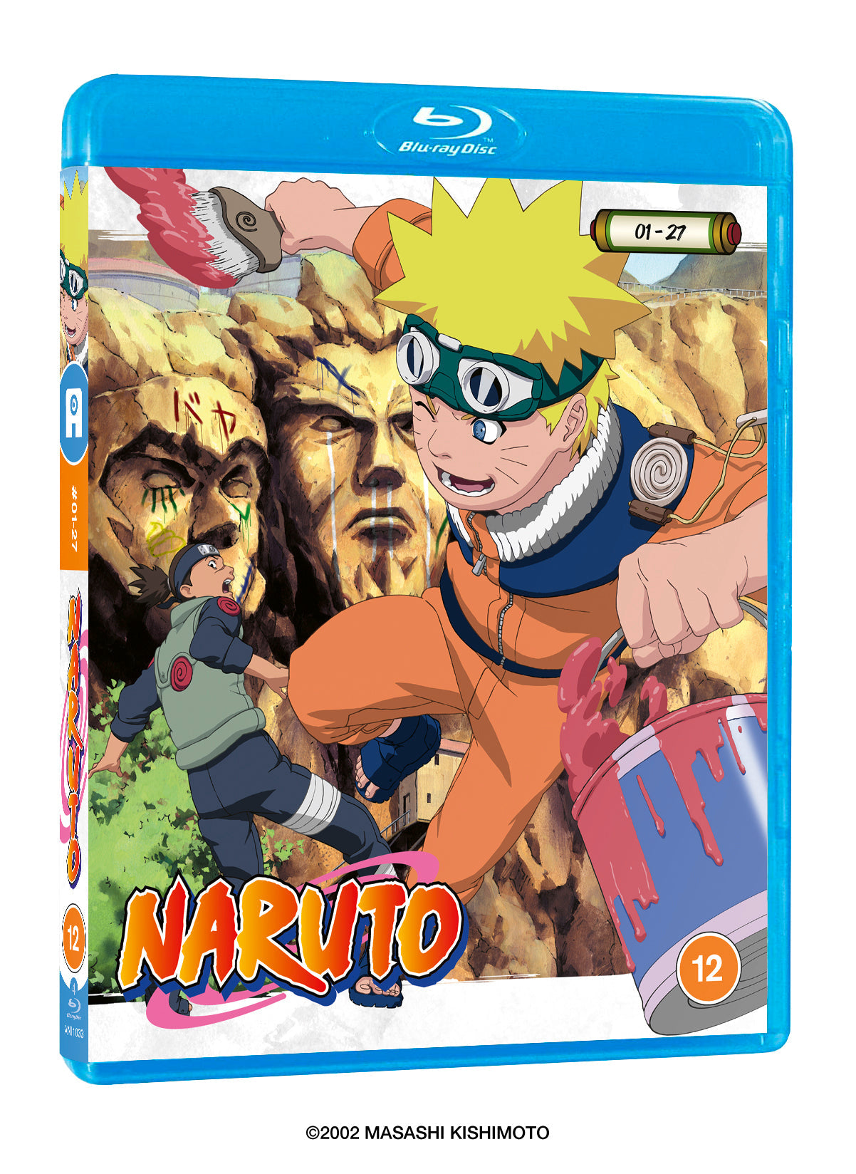 Blu-ray cover for "Naruto" Vol. 1 featuring Naruto and characters in action.