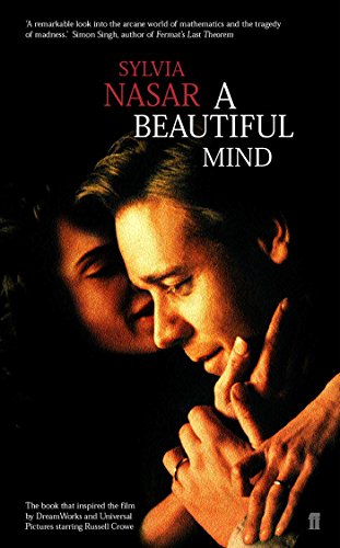 Book cover for A Beautiful Mind by Sylvia Nasar featuring a couple embracing.