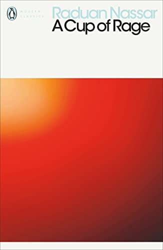 Book cover for A Cup of Rage by Raduan Nassar with a red gradient background.