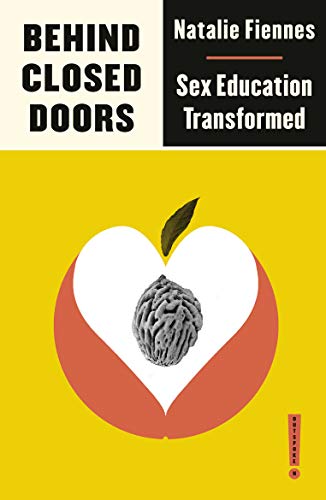 Book cover with peach-shaped heart and brain illustration, titled “Behind Closed Doors.”