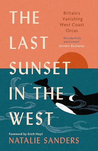 Book cover depicting an orca breaching waves under a sunset.
