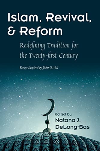 Book cover with crescent moon and starry night sky, titled "Islam, Revival, & Reform".