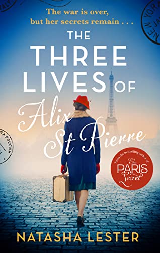 Book cover: woman with suitcase facing the Eiffel Tower.