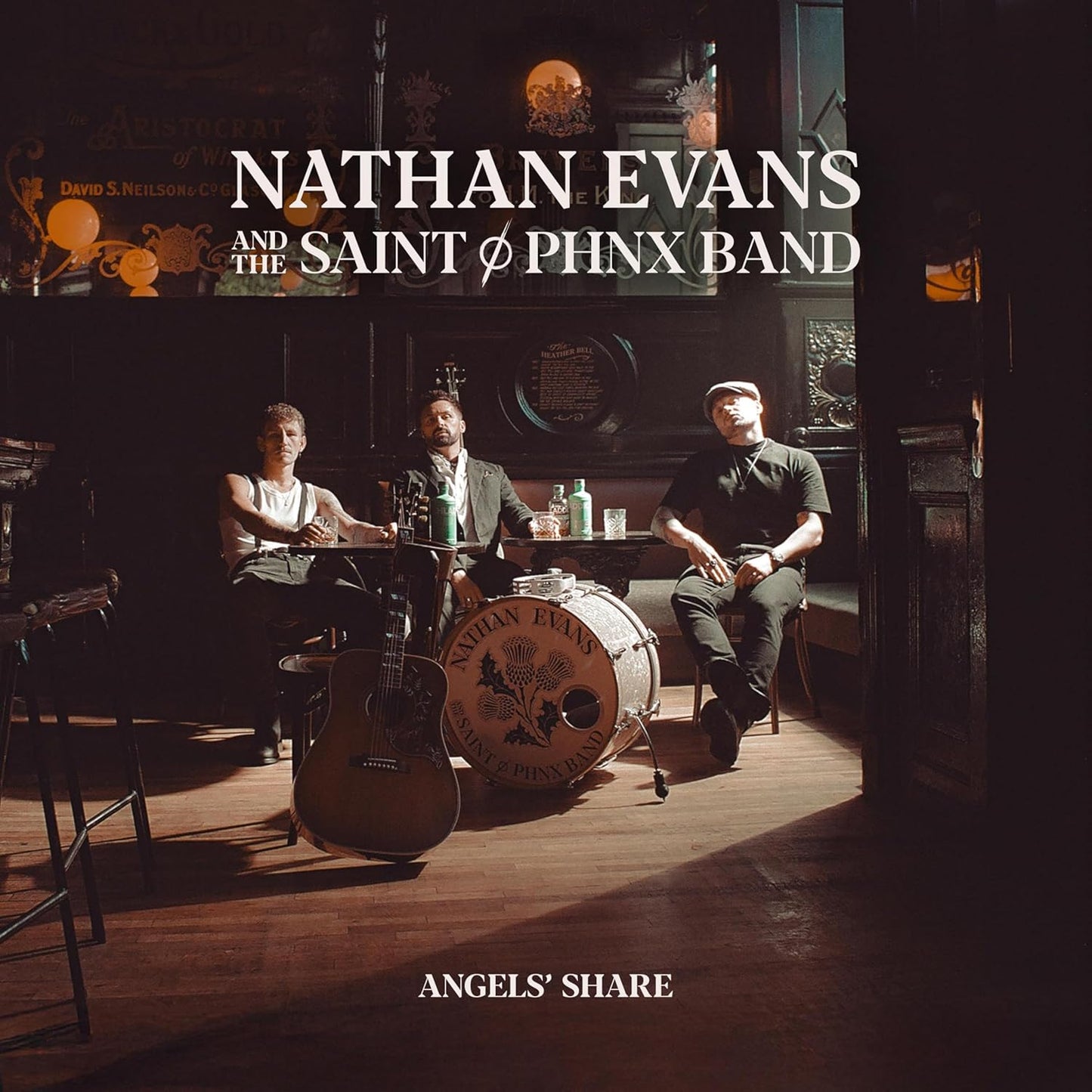 Nathan Evans and band in a pub setting, album cover.