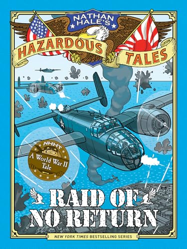 Book cover featuring a military bomber plane flying over a city during wartime.