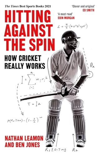 Book cover: cricketer with bat, overlaid with physics equations.