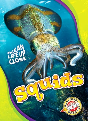 Book cover featuring a large squid swimming in blue ocean water.