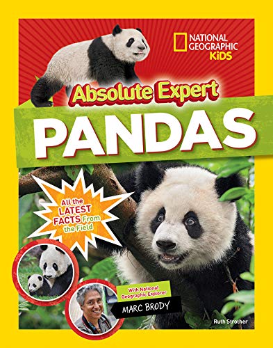 Book cover featuring pandas, with text “Absolute Expert: Pandas” and National Geographic logo.