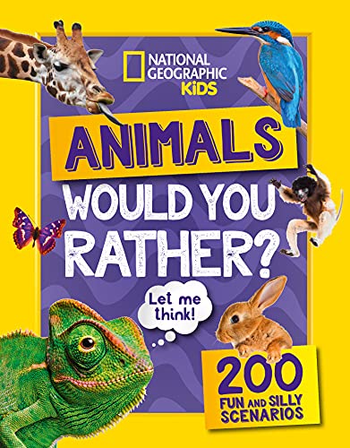 Book cover featuring various animals and the title "Would You Rather? Animals".