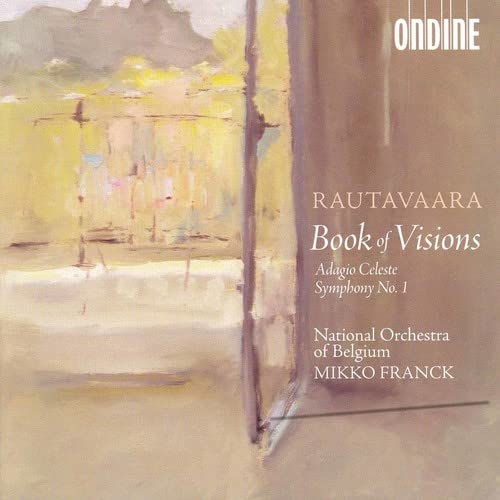 CD cover for Rautavaara’s “Book of Visions” with abstract landscape art.