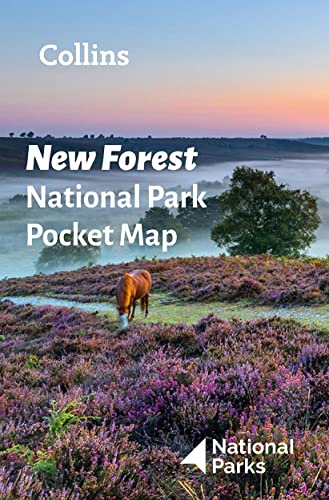 New Forest National Park pocket map cover with heather and a horse.