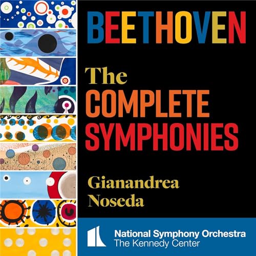 CD cover for Beethoven’s Complete Symphonies, featuring colorful abstract art.
