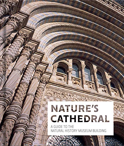 Close-up of ornate stone archway with book title "Nature’s Cathedral.
