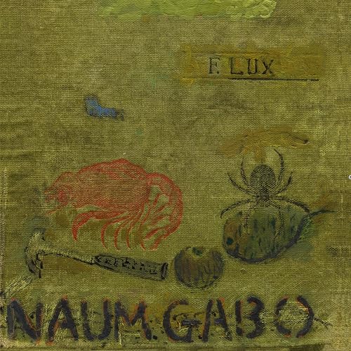 Naum Gabo album cover: abstract collage with crab, spider, and text.