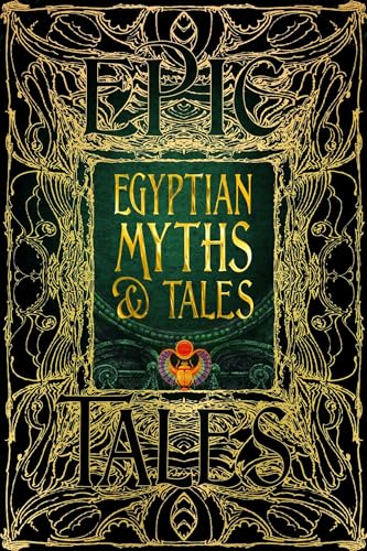Book cover with gold filigree, green background, and a central scarab beetle icon.