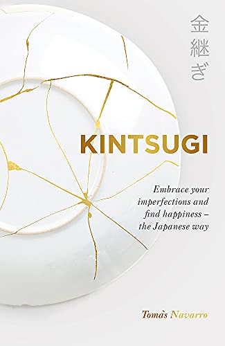 Book cover featuring a white plate repaired with gold lines against a white background.