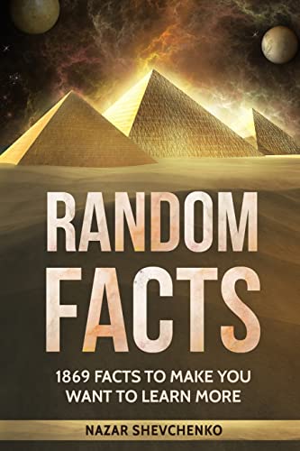 Book cover with pyramids and the title “Random Facts” in large text.