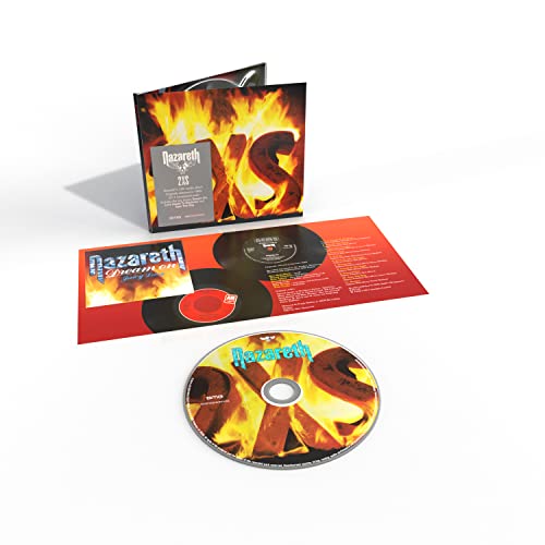 Nazareth 2XS CD album with case, open booklet, and disc featuring flame artwork.