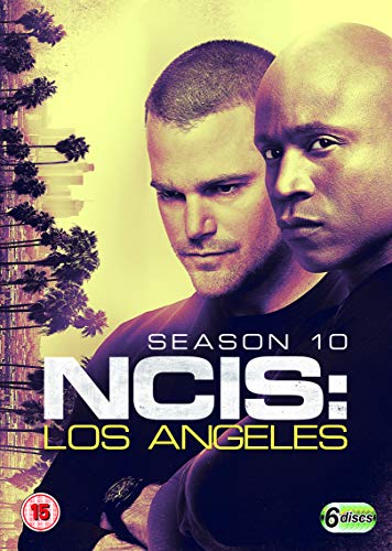 NCIS: Los Angeles Season 10 DVD cover with two agents and palm trees.