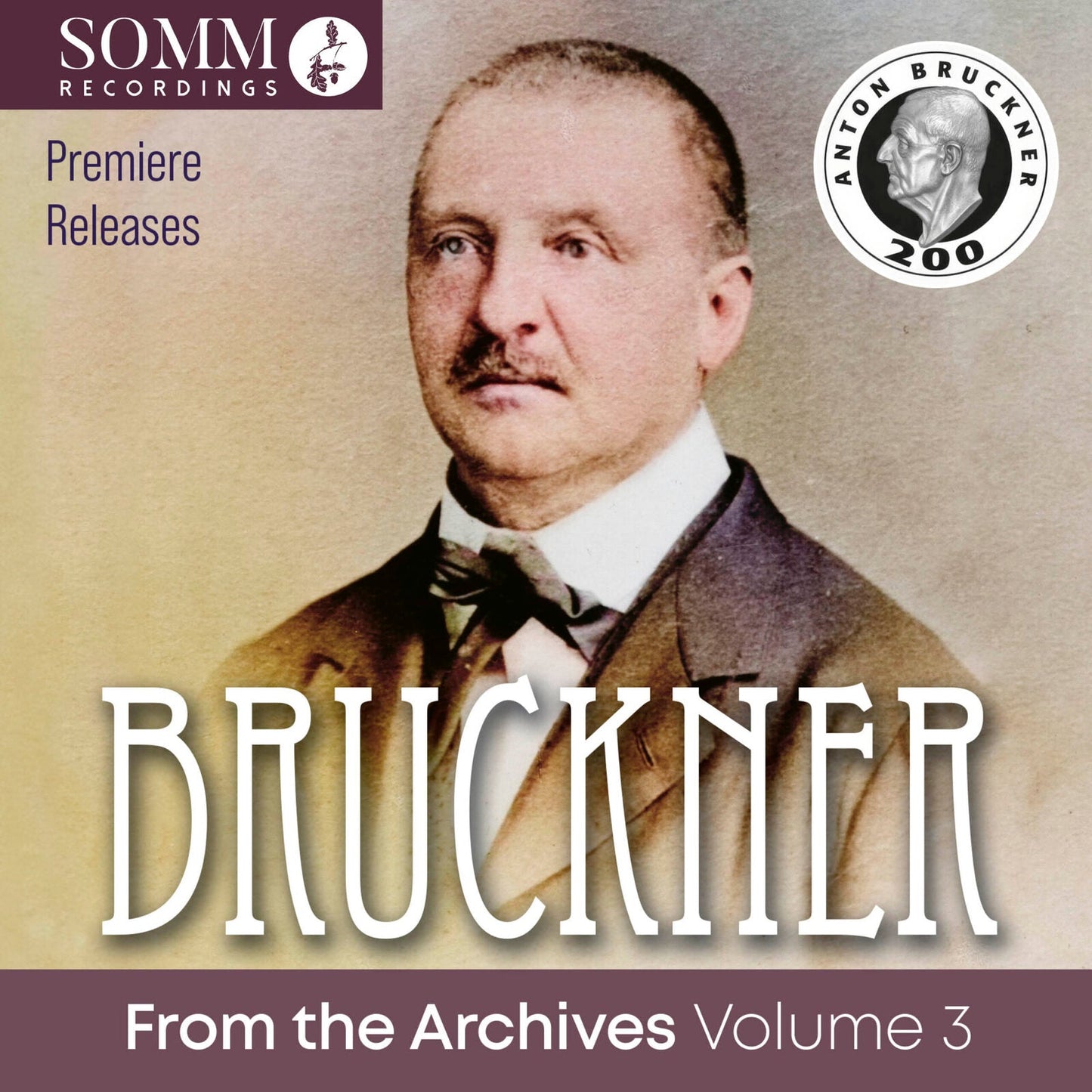 CD cover featuring a portrait of composer Anton Bruckner.