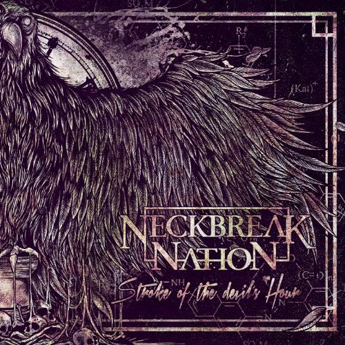 CD cover for Neckbreak Nation's "Stroke Of The Devil's Hour" with a raven.