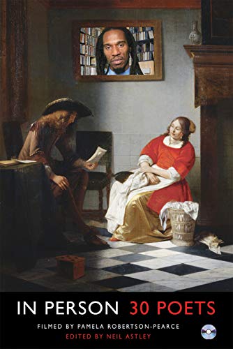 Book cover featuring a painting with a modern portrait inset, titled "In Person.