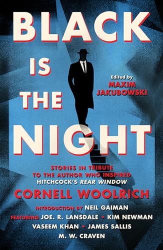 Book cover: “Black is the Night,” featuring a silhouetted figure and blue tones.