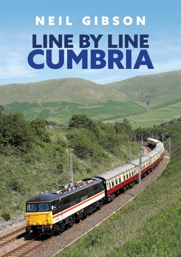 Book cover: train travels through green Cumbrian landscape.