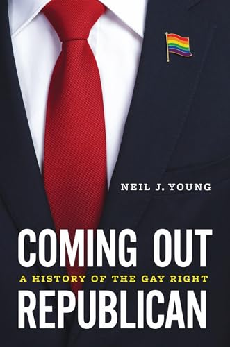 Book cover: man in suit with rainbow flag pin, title “Coming Out Republican.”