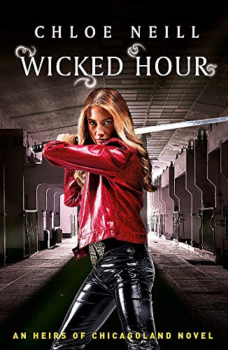 Book cover: woman in red leather, urban setting, dark fantasy.