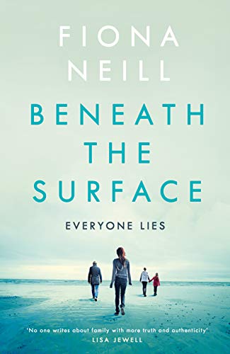 Book cover: family walking away on a vast, pale beach.