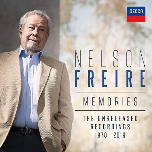 CD cover featuring portrait of pianist Nelson Freire with album title.