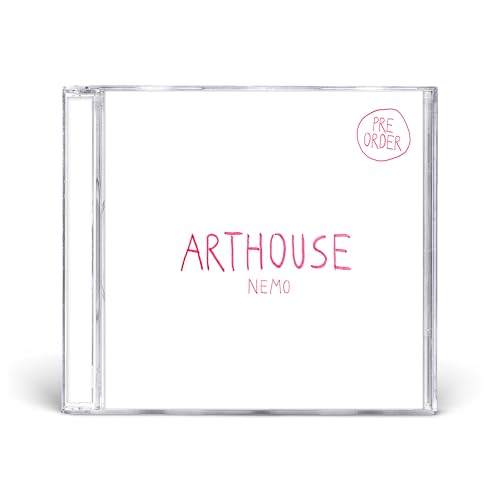 CD case with white cover, red handwritten text Arthouse Nemo and Pre Order circle.
