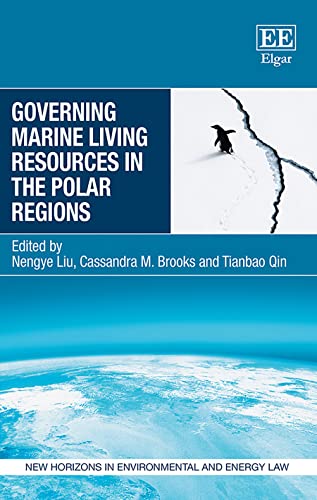 Book cover: “Governing Marine Living Resources in the Polar Regions” with penguin.