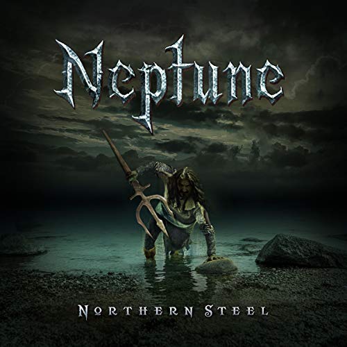 CD cover for Neptune - Northern Steel, featuring a trident and stormy sea.