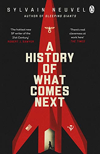 Book cover: red rocket silhouette with white title text, dark background.